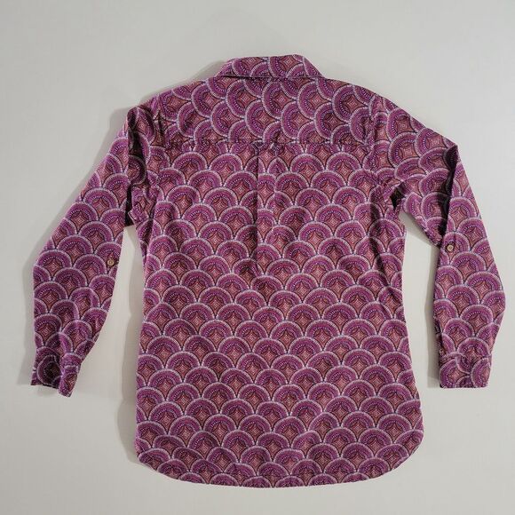 Duluth Trading Purple Patterned Artisan Hemp Long Sleeve Tunic - Picture 14 of 16